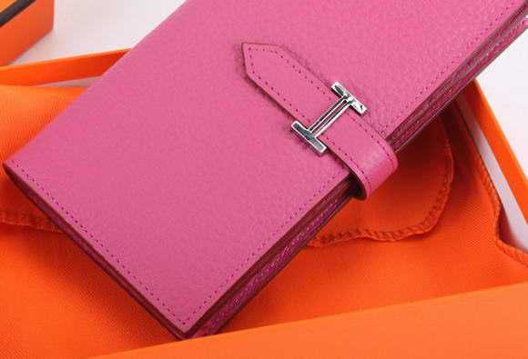 Cheap Fake Hermes Bearn Japonaise Bi-Fold A208 Roseo